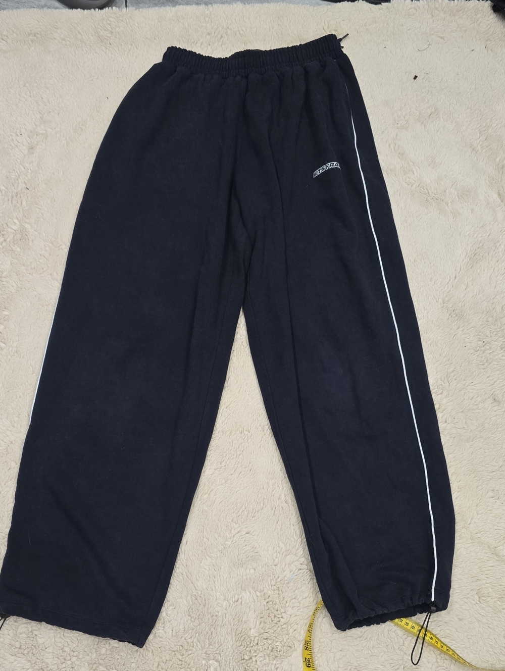 Black Women's Jogger Pants with Side Piping